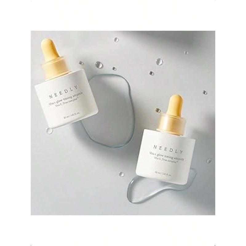 NEEDLY Vita C Glow Toning Ampoule 30ml, Lightweight Brightening Ampoule With Vita C Complex | For Tone Improvement And Moisturizing