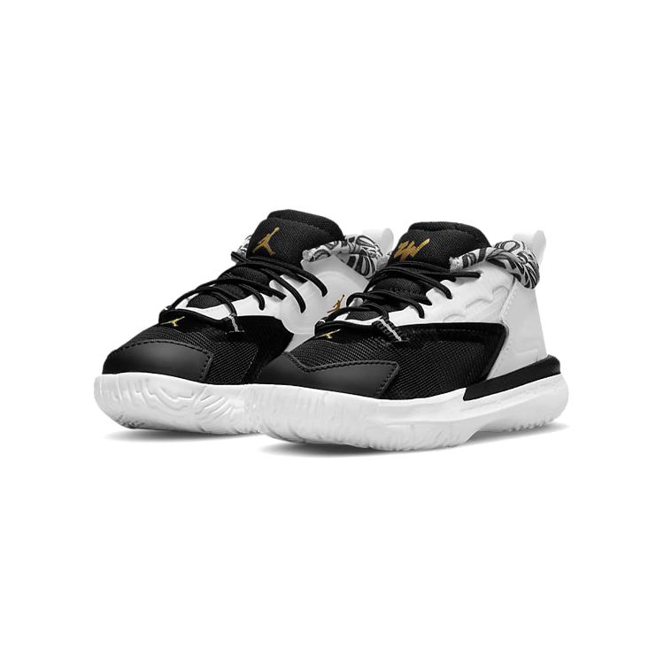 Air Jordan Zion 1 TD Gen Zion Baby Sneakers White Black Metallic-Gold DC2023-002