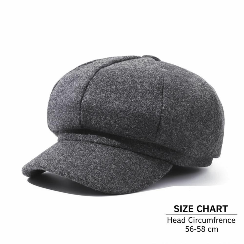 Solid Color Beret Hat Windproof Painter Caps Fashion Newsboy Hat Autumn Winter