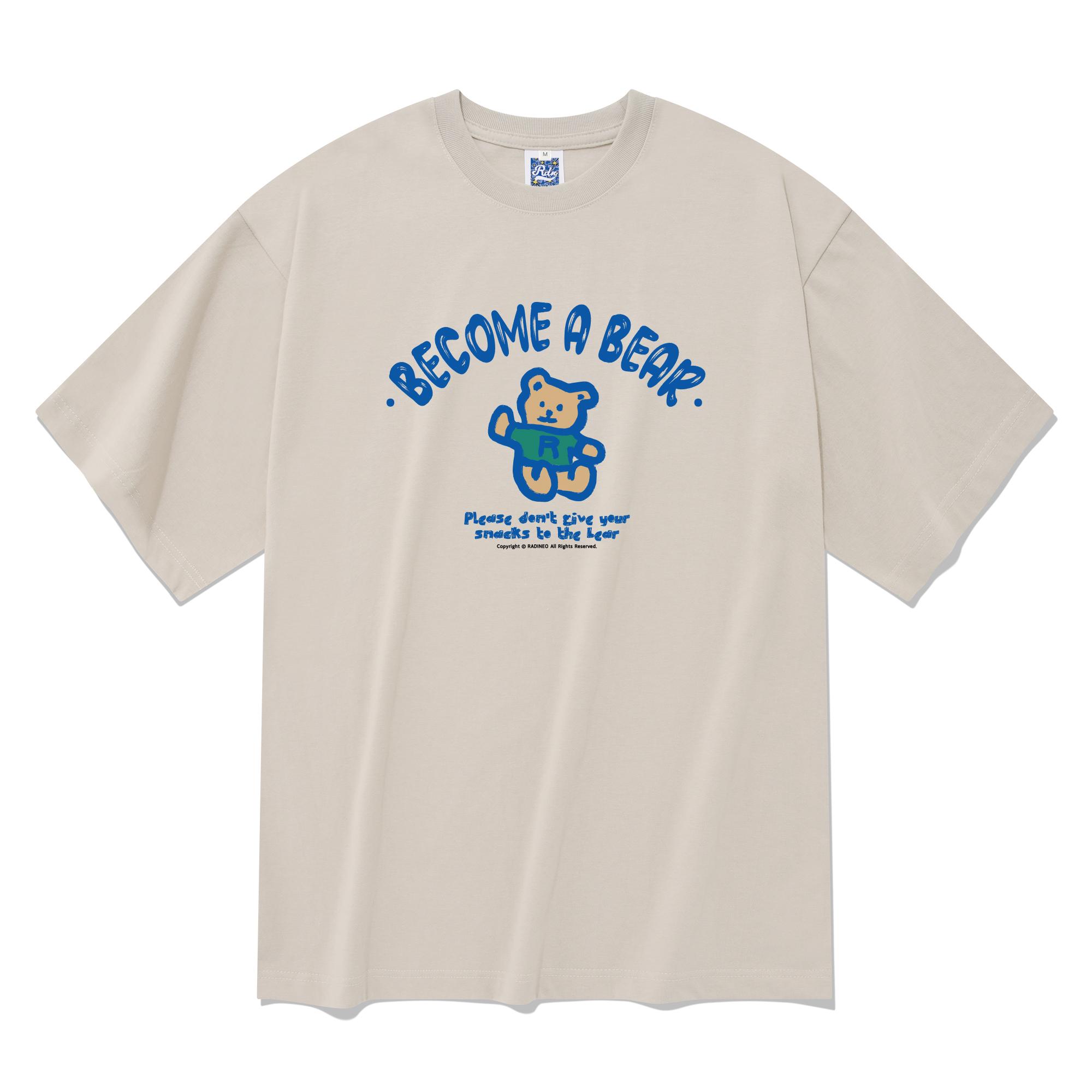 Radineo Become Bear Short Sleeve T-Shirt Beige L