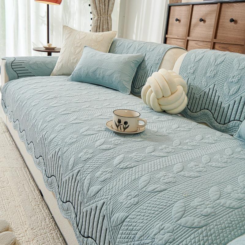 French Style All Cotton Sofa Cover Four Season Universal Sofa Towel Non-slip Anti-dirty L Shaped Corner Couch Cover Home Decor