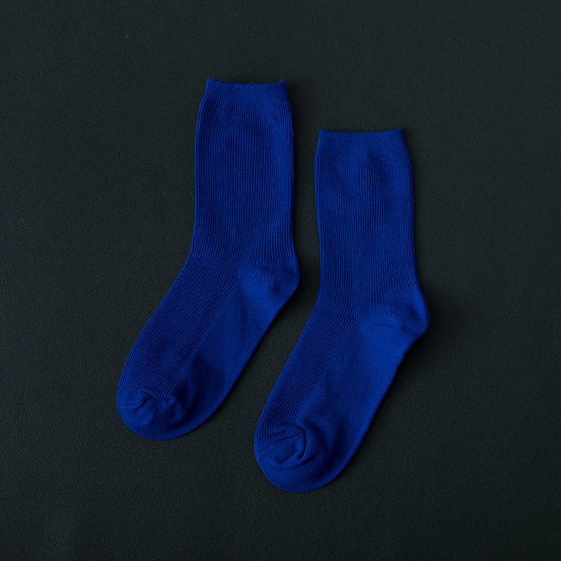 Colorful Harajuku Retro Women Lady Cotton Socks Fluorescent  Neon Color Korean Purple Yellow Pink Designer Skateboard Cool Cute