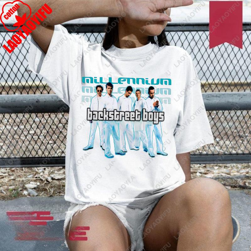 Backstreet Boys Millennium Tour Hudební Vintage Tričko Pánské Dámské Hipster Populární Vrcholy Letní Móda Streetwear Unisex Trička Dárek