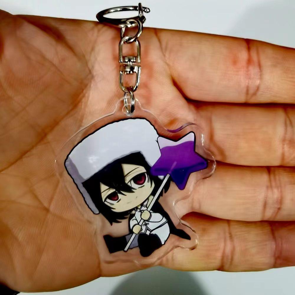 Anime Bungou Stray Dogs Arcylic Keychain Atsushi Nakajima Dazai Flower Key Chain Women Men Accessories Bag Pendant Chaveio Perfect Gifts