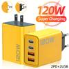4 Ports USB C PD Charger Quick Charge 3.0 Type C USB Phone Charger Wall Travel Fast Charging Adapter For Mobile Phone US EU Plug