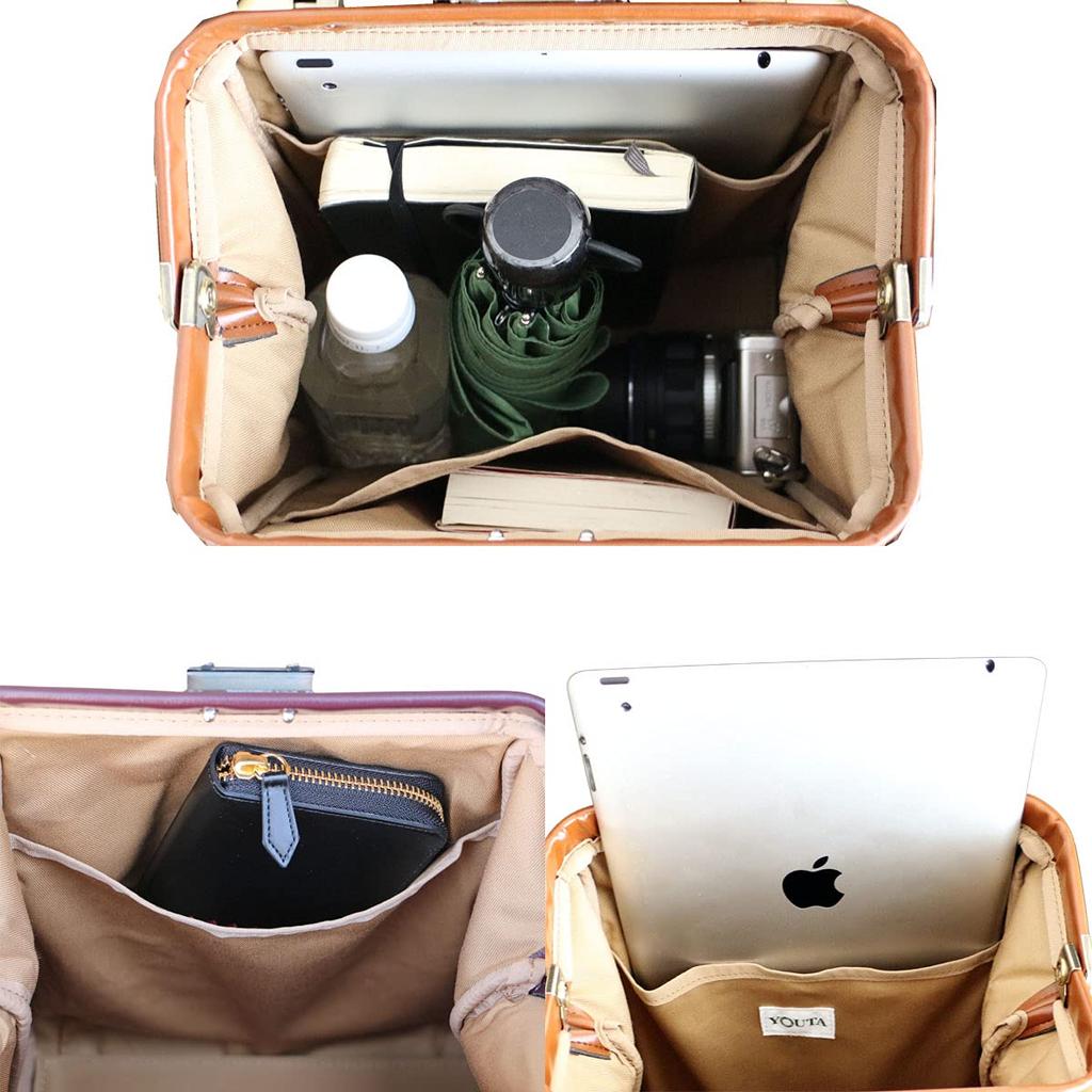 Y60 Dulles Shoulder Vertical XS Leather [Yota] Bag, Bag, Bag, Lightweight, (Camel) (Black (Synthetic Handle))