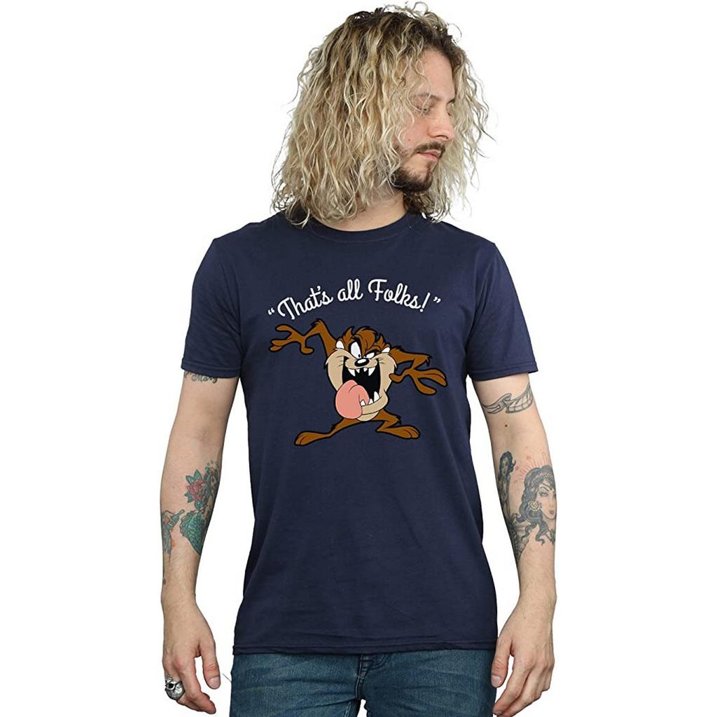 Looney Tunes Mens ThatÂ´s All Folks Taz Cotton T-Shirt