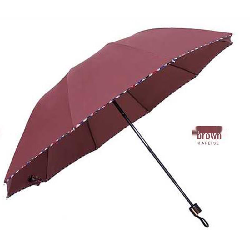 Унисекс усиленный трехскладной зонт Yuyang от солнца/дождя