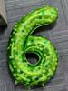 40Inch Green Mosaic Number Foil Balloon for Kids Game Theme Birthday Party Decoration Favors 0-9 Digital Balloon Supplies Gift