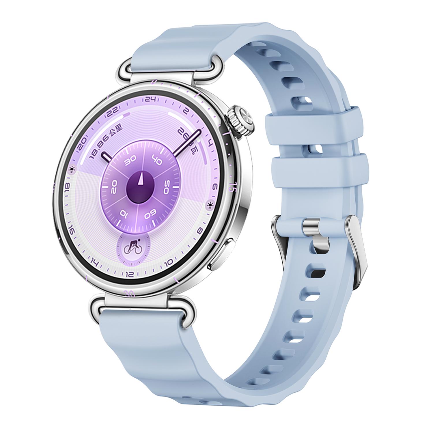 

18мм силиконовый ремешок для Huawei Watch GT6 GT5 41мм мягкий спортивный браслет на запястье для HUAWEI Watch GT4 41мм/GT5 Pro 42мм ремешок для часов браслет 18mm Watch Strap синий