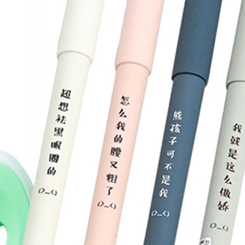 Sada mazatelných gelových per Modrá neutrální náplň 0,5 mm Kreslené roztomilé papírnictví s náplněmi a gumami