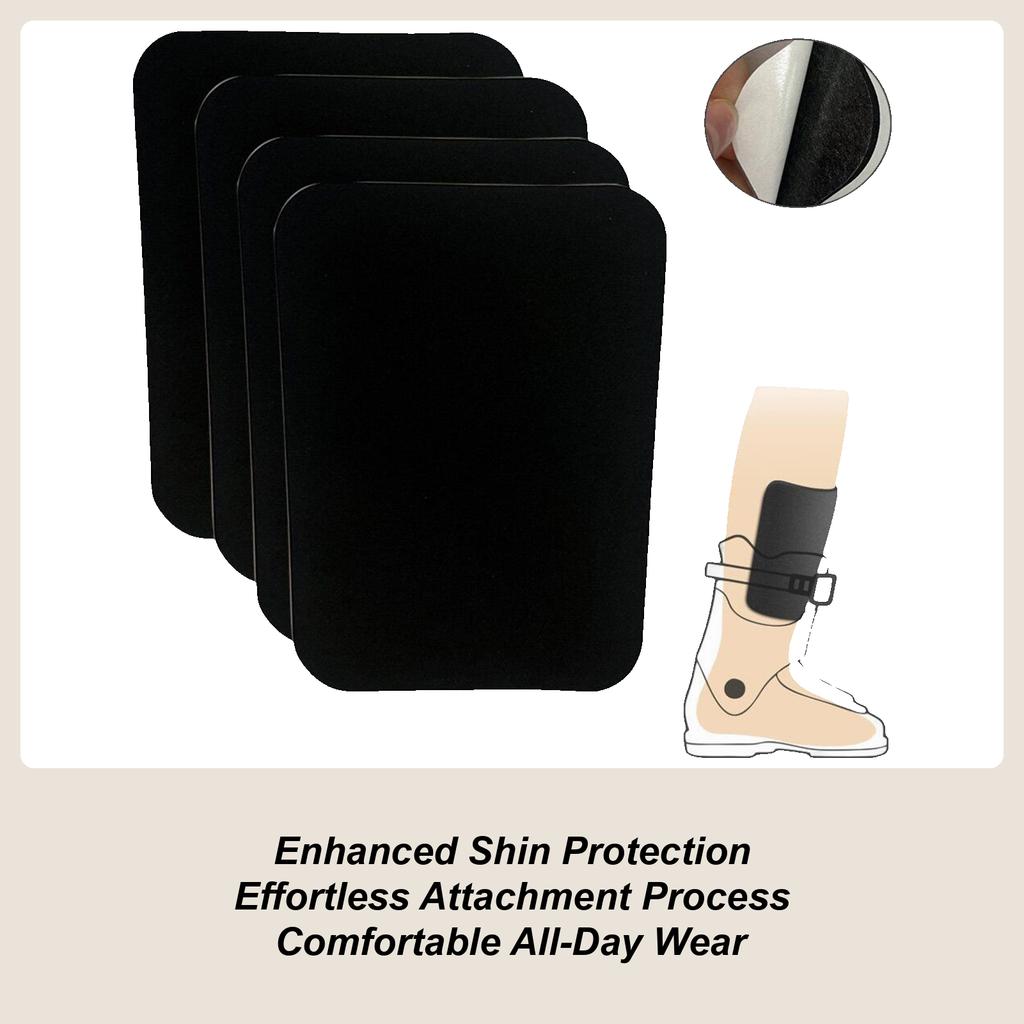 Snow Ski Shin Guards 4 Pieces Cuttable Leg Protector Snowboard Shin Protective Pad For Snowboarding Snowboarders Ski Enthusiasts