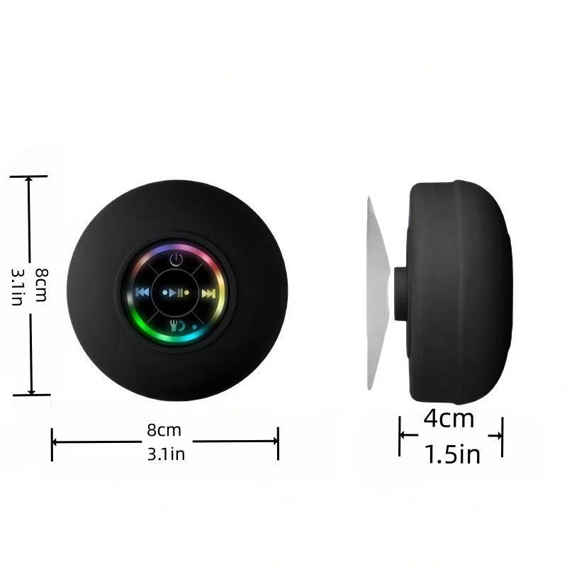 Lautsprecher Bluetooth-Lautsprecher Mini Dusch-Subwoofer Wasserdicht Freisprecheinrichtung Mit Saugnapf Mikrofon Für Badezimmer Pool Strand Auto Telefon