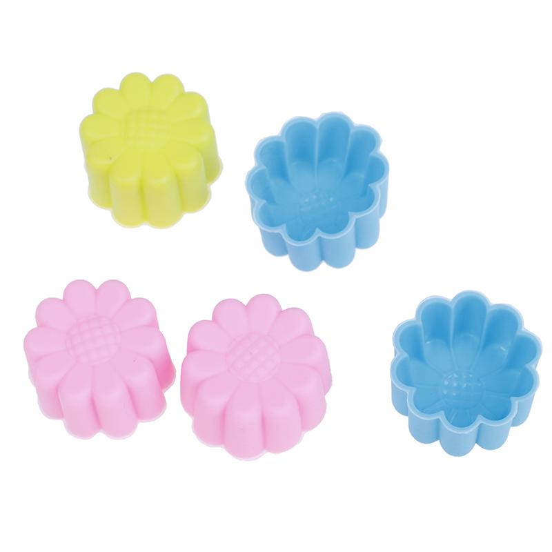 Silicone Sun Flower Muffin Cookie Cup Cake Egg Tart Mold Chocolate Pudding Jelly