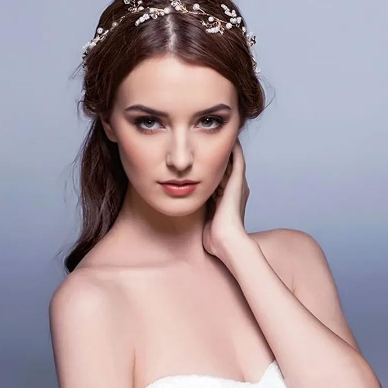 1PC Leaf Headband Simplicity Alloy Elegant Accessories Gift Headband Wedding Bead Bride Handmade