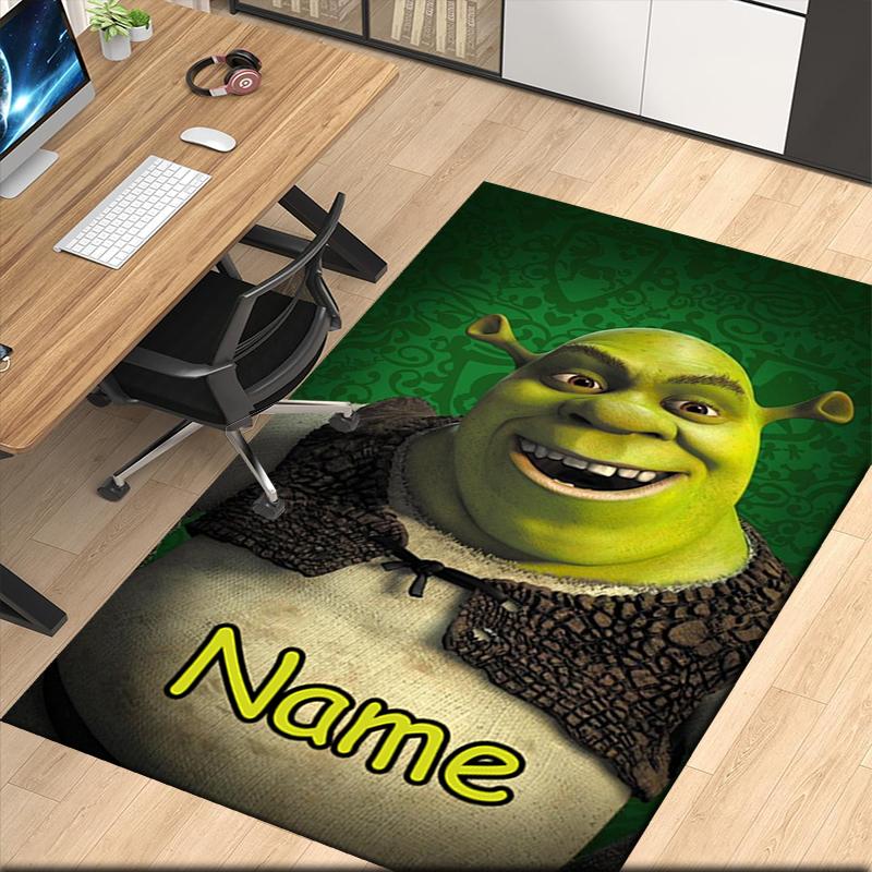 Benutzerdefinierter Name Shrek Bedruckter Teppich für Bürostuhl Wohnzimmer Schlafzimmer Küchenraum Dekor Geschenke