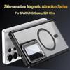 Funda Magnética para Teléfono Sensible a la Piel Para Samsung S26 Ultra S24 Plus S23 S22 S21 FE S25 Ultra Para Magsafe Soporte de Cristal para Cámara Cubierta