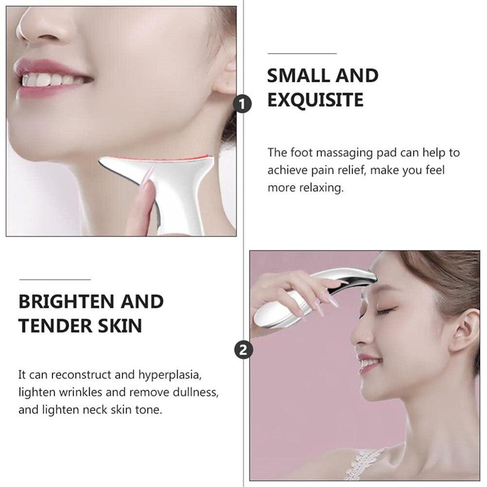 Neck Face Beauty Device EMS 3 Colors LED Photon Therapy Skin Tighten Reduce Double Chin Anti Wrinkle Massager Face Lifting Tool
