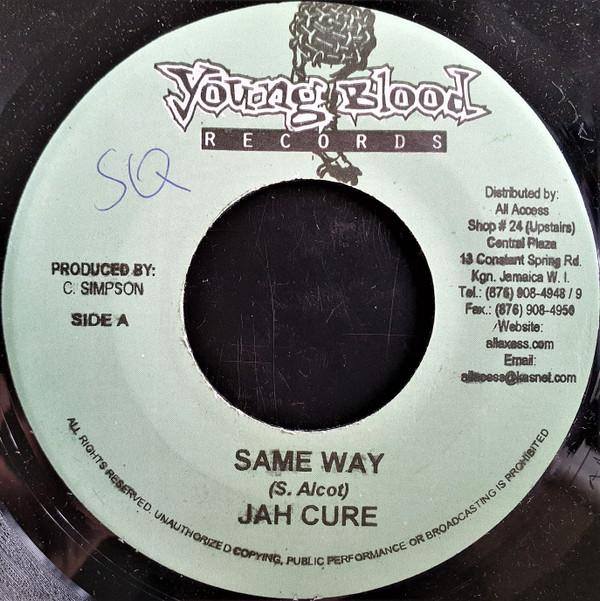 

7inch Record JAH CURE - Same Way NONE Young Blood Rec Jamaica Reggae, Ska & Dub Used