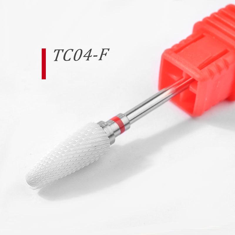 Ceramic Bullet-Shaped Nail Drill Bit for Nail and Dead Skin Removal