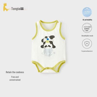 TONGTAI Baby Summer Sleeveless Jacquard Bodysuit