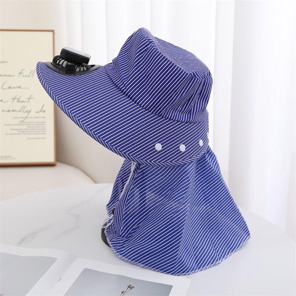 Quick Dry Solar Fan Hat Wide Brim Fishing Hat New Bucket Hat  Summer