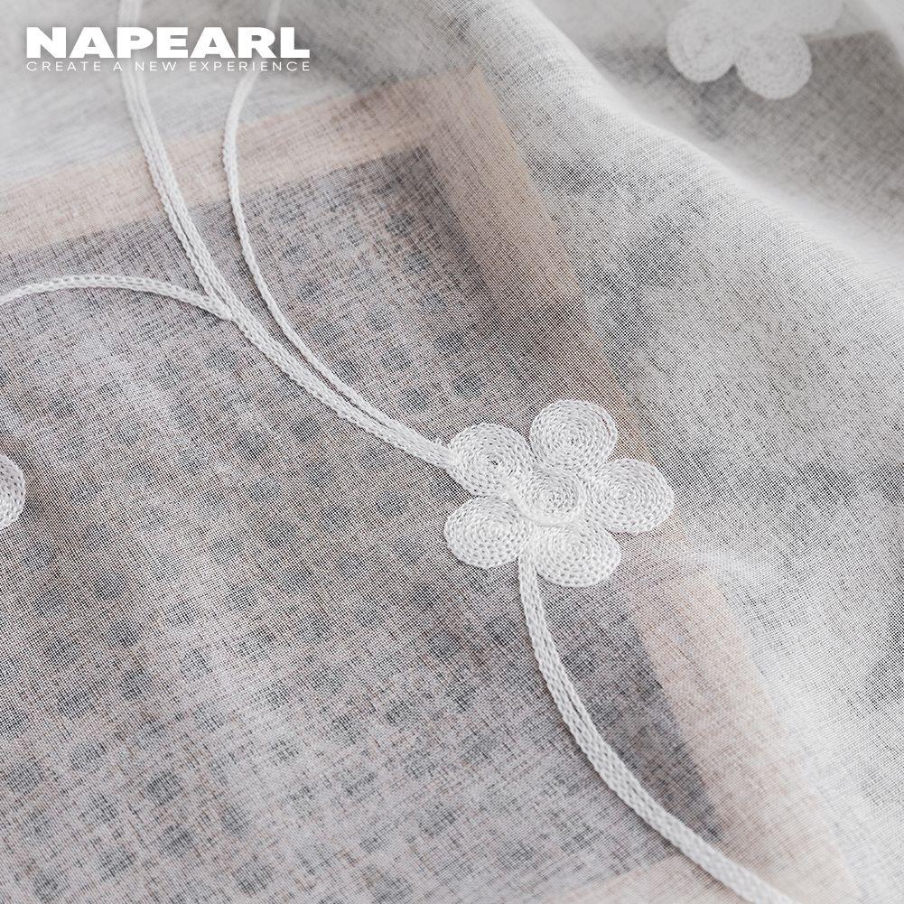1PC NAPEARL Modern Fashion Daisy Embroidered Tulle Sheer Curtain For Living Room Bedroom Home Decor