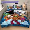 3pcs Scooby Doo and the Mystery of the Cosmic Creatures Quilt Cover Set (1 Quilt Cover + 2 Pillowcases Without Pillow Core), High-Definition Prin