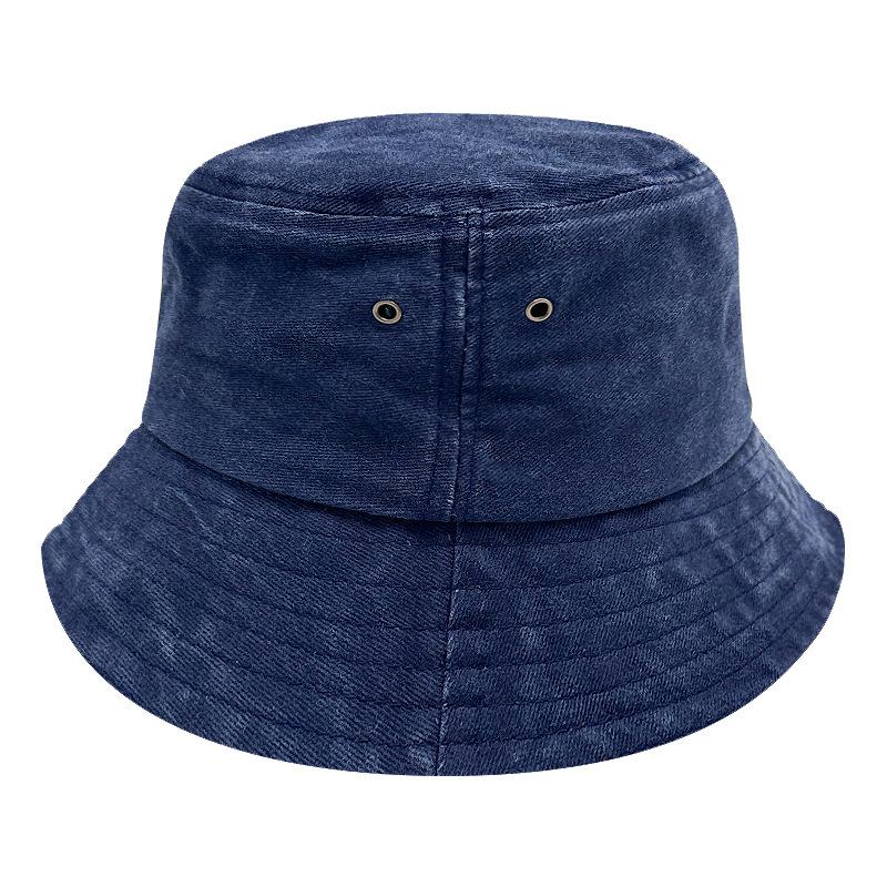 Old Washing Fisherman Hat European and American Retro Cowboy Hat Summer Sun Protection Denim Basin Hat Embroidery