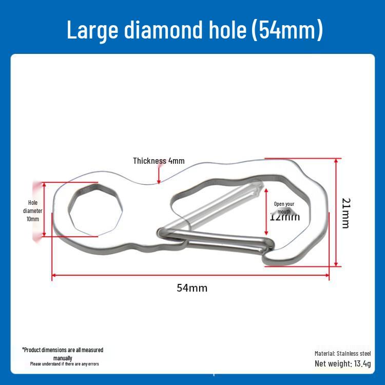 Men's 304 Stainless Steel Keychain Belt Buckle and Outdoor Carabiner