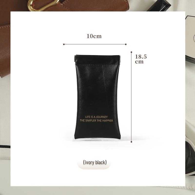Portable Makeup Bag with Lipstick, Data Cable, Bluetooth Headset, Charger, and Key Storage; Automatic Closure Spring Sheet Design