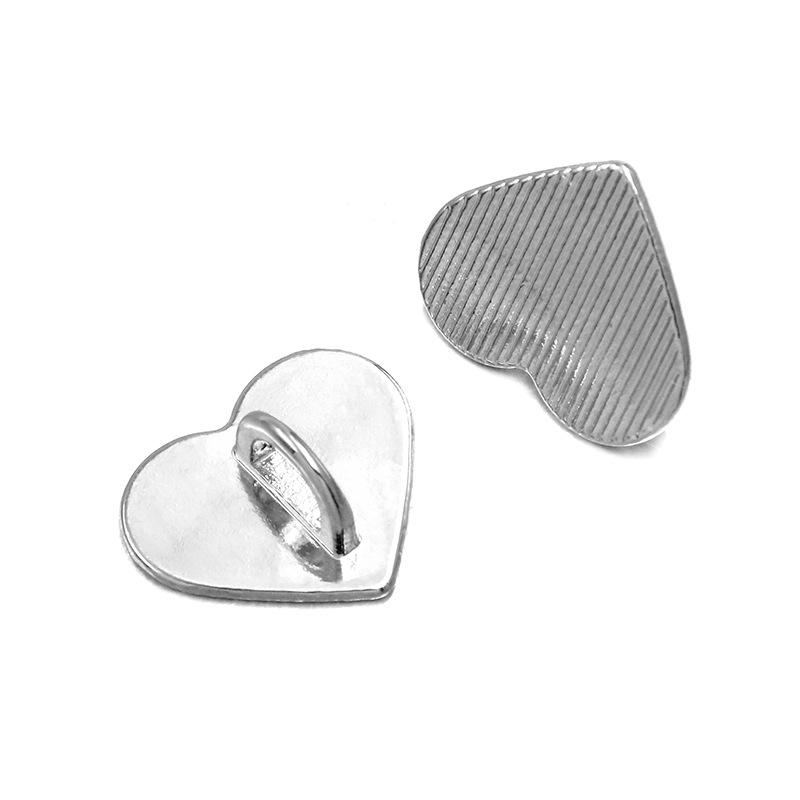 17x20mm Painted Metal Heart Snap Button Phone Charm Pendant