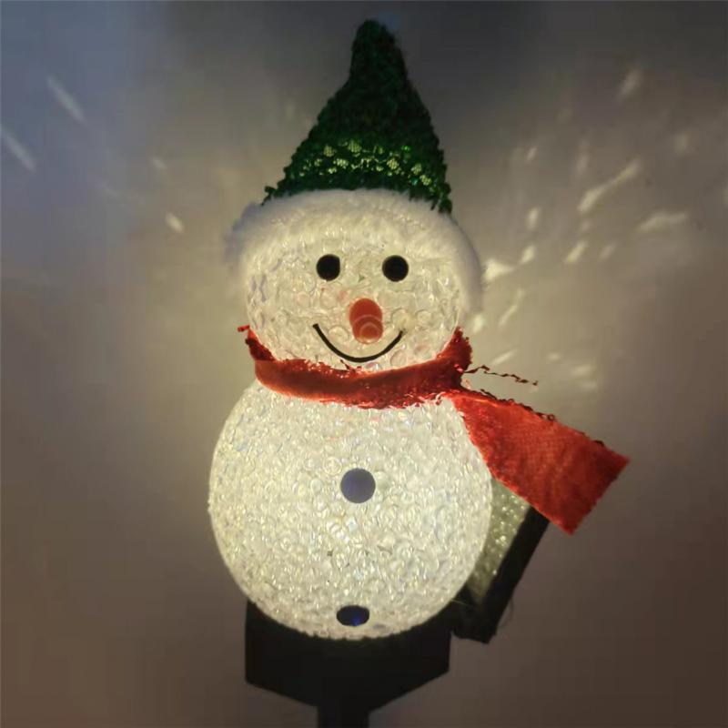

Светодиодный солнечный снеговик, подключаемый к земле, наружное освещение, водонепроницаемый светильник для сада и газона, рождественское украшение для сада