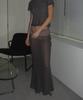 Partimento Woman Lace Flare Maxi Skirt_Charcoal