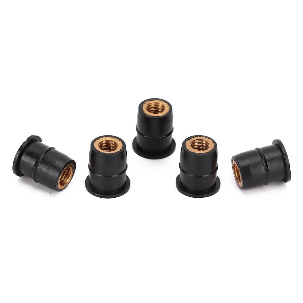 Wellnuts, Motorcycle Accessories Insert Rubber Nut (Rubber Blind Nut) M6 Well Nut, Extension Nut