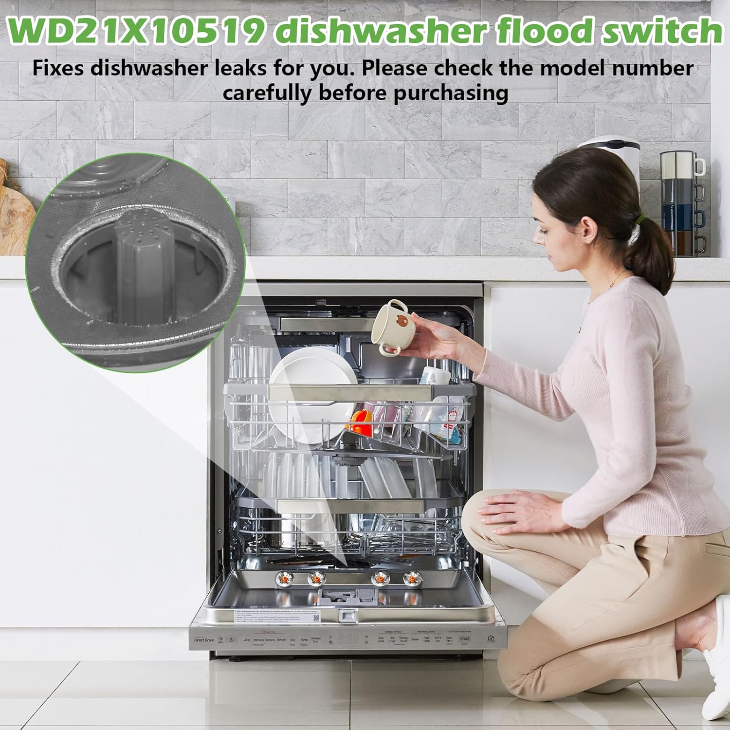 

New WD21X10519 Dishwasher Flood Switch Asm Replacement for GE AP5781465 PS8690623 3028650