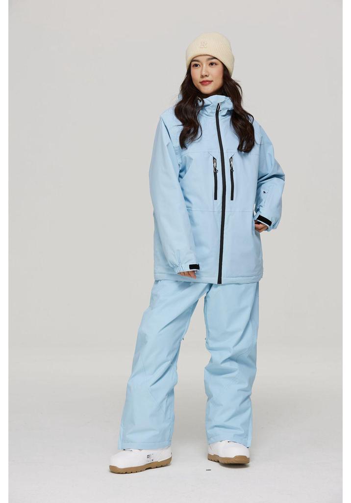 Unisex Windproof Warm Ski Suit Set for Outdoor Skiing (Single & Double Board, Plus Size Available)