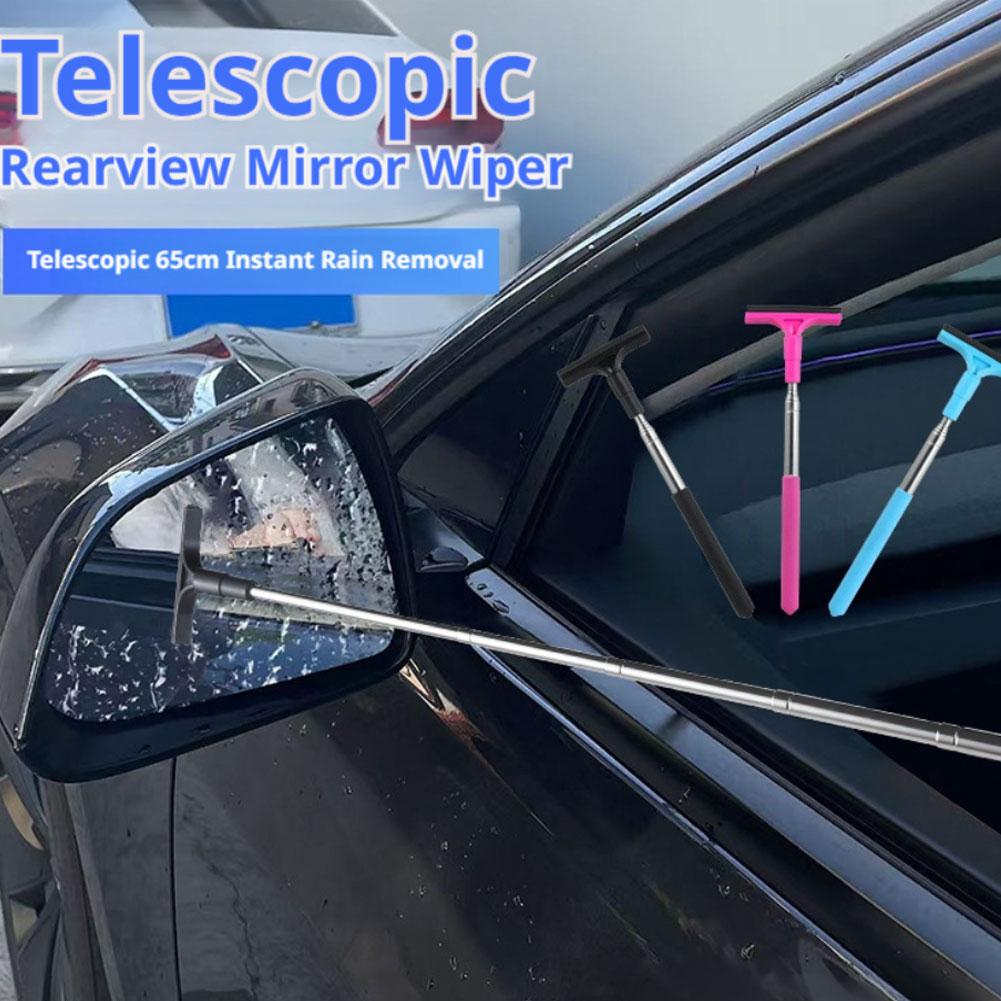 Araba Dikiz Aynası Silecek Temizleme Aleti Oto Cam Sis Temizleyici Kazıyıcı Araba Aksesuarları Saplı Teleskopik Cam Temizleme Fırçası