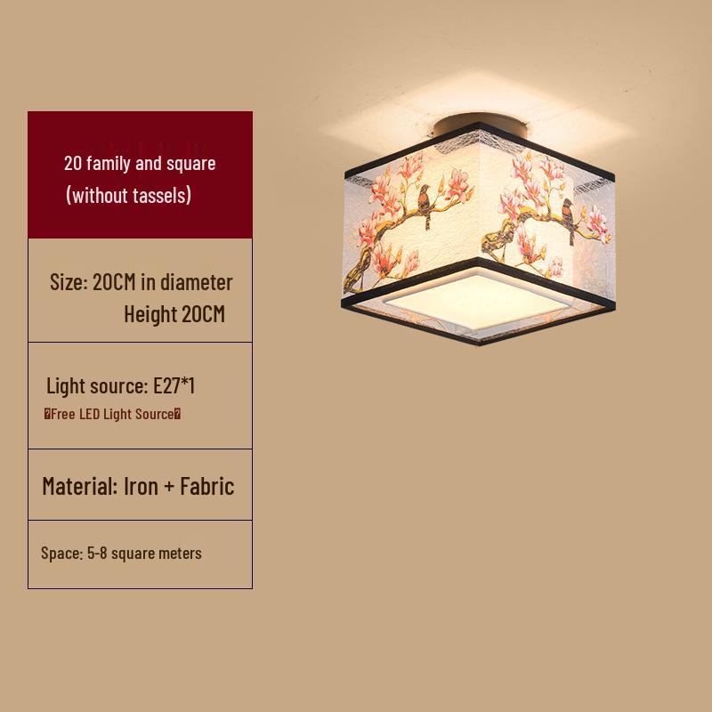 LED Ceiling Light for Balcony, Hallway, or Bedroom - New Chinese Style Small Pendant Light