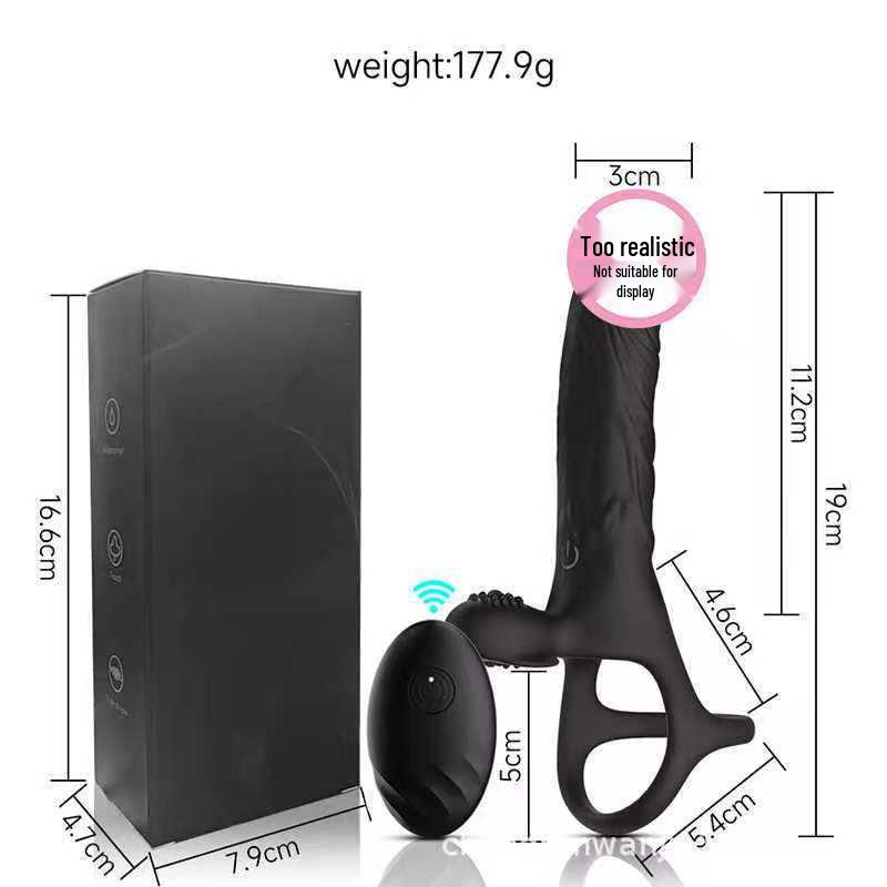 Remote-Control Telescopic Vibrating Wand with Suction Cup Prostate Massager Dildo.