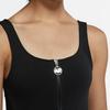 Nike Air Solid Color Casual U-Neck Zip Breathable Knitted Sleeveless Dress Women Dresses Black DM6459-010