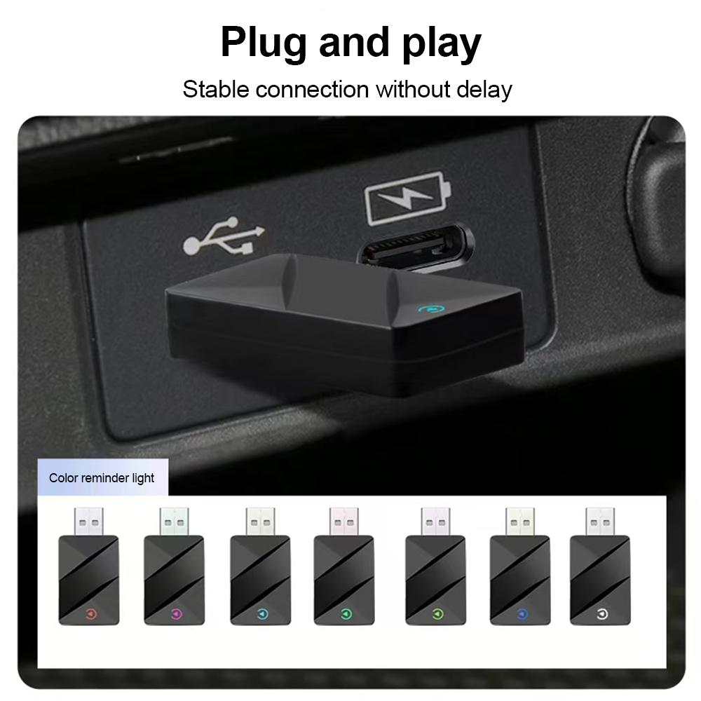 2 In 1 Wireless CarPlay Adapter Auto Smart Mini Box Plug and Play  for VW Toyota Honda Nissan for OEM Wired CarPlay Car Radio