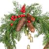 Door Front Wreath Artificial Flowers Garland Festive Christmas Holiday Wall