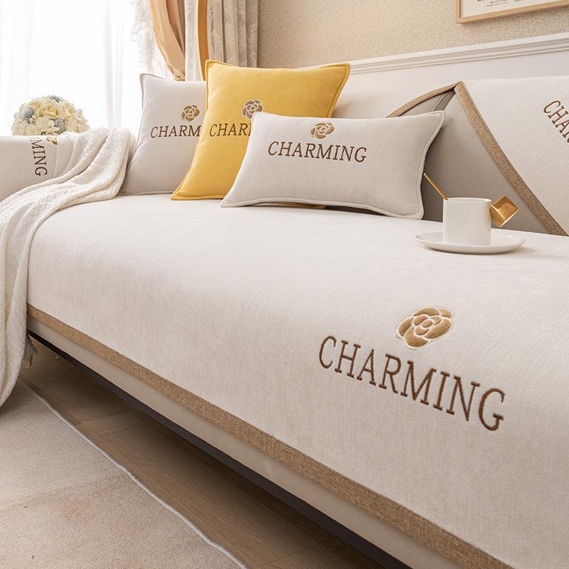 

Universal Non-Slip Sofa Cushion Four Seasons Simple Modern All-Inclusive Cover Towel Back Mat 70*70