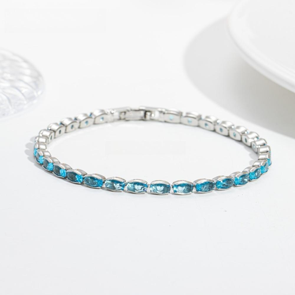 Fashion Niche Spring Summer Colorful Bucket Zircon Bracelet Hot Selling Electroplated Color Preservation Bracelet High-end Feel