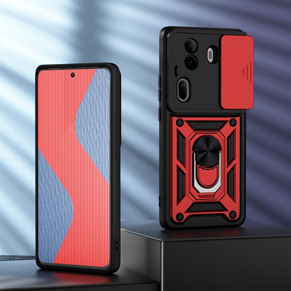 Противоударный защитный чехол KEYSION для OPPO Reno 11 Pro 5G 11F 5G, защитное кольцо для камеры, чехол-подставка для телефона для OPPO Reno11 F 5G for OPPO Reno11 F 5G красный