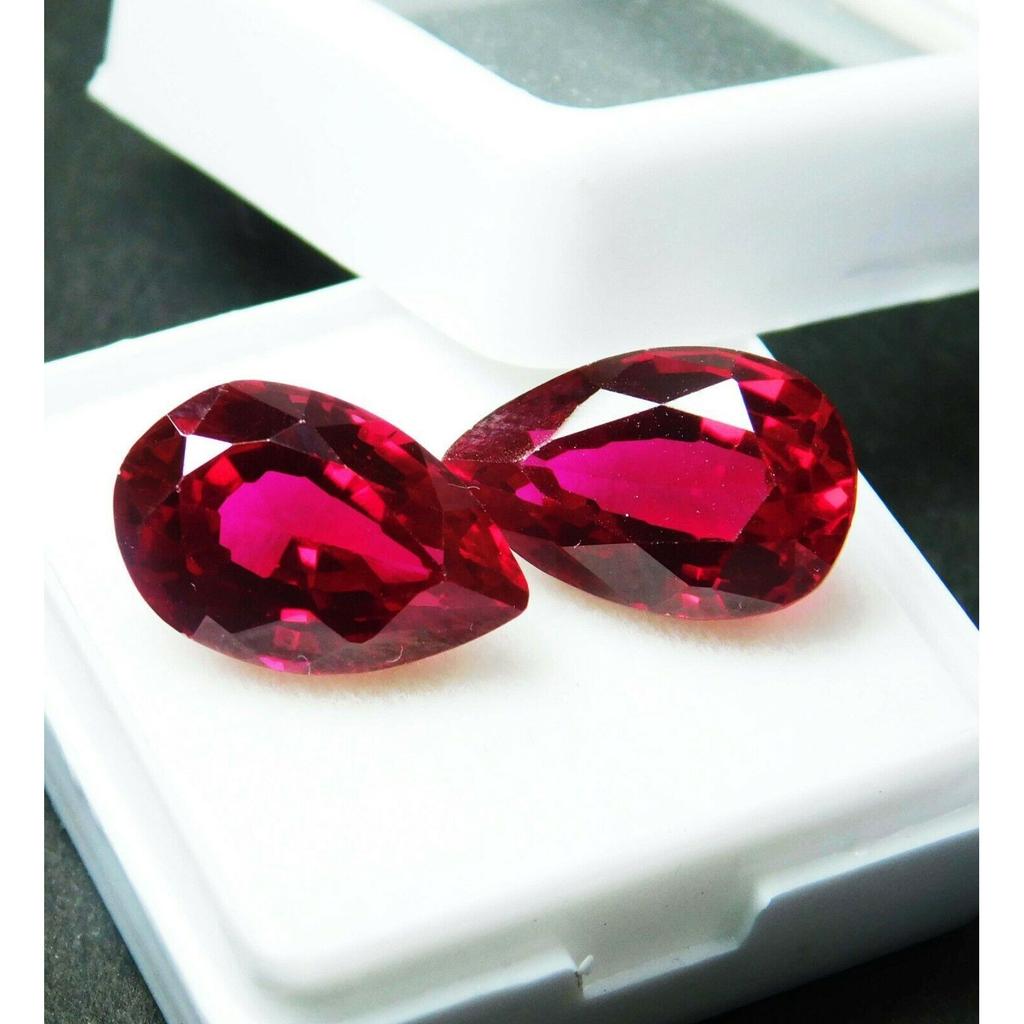 Natural Extremely Rare RUBY RED Pear Cut 17.30 Carat CERTIFIED Loose Gemstone. R-16455 004 00E 003..