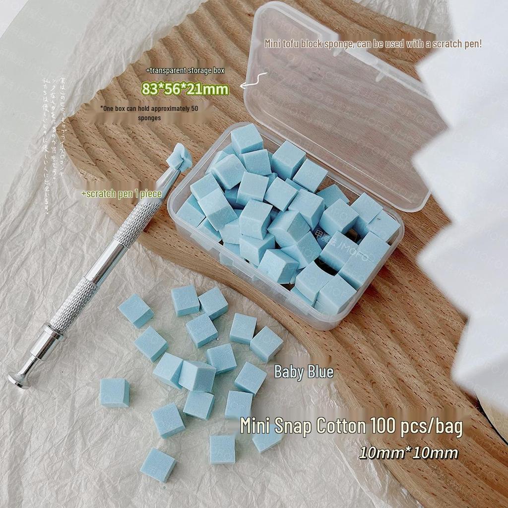 Nail Art Gradient Sponge Tool - 1cm Tofu Block for Pat-Pat Glue