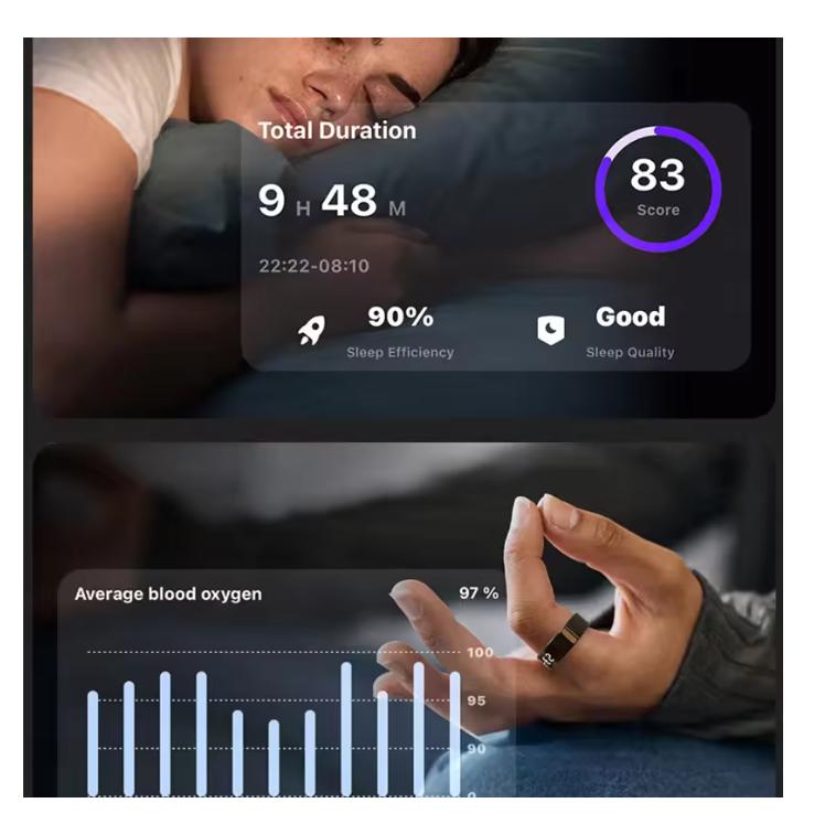 2026 Touch Display Smart Ring R11C with Charging Box-1ATM Waterproof Step Health Tracker 5.2 BLE Heart Rate Blood Oxygen Monitor