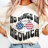 Retro Meowica Cat Shirt and Kids Tshirt: 4th July Patriot Comfort Colors Tee